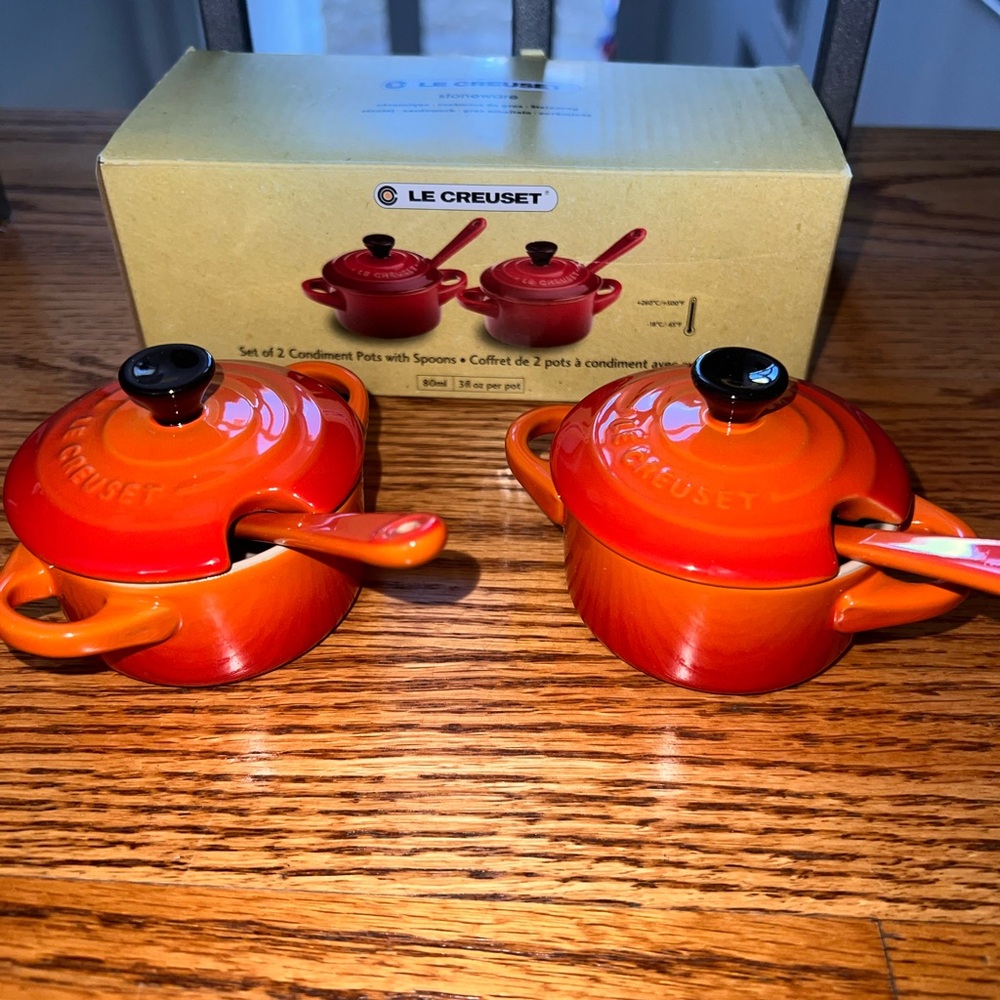 NEW Le Creuset Condiment Set with Spoons